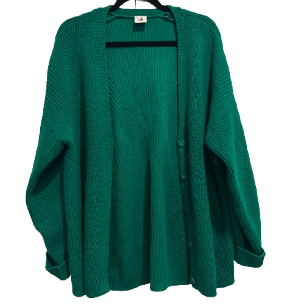 Cabi Green Lucky Cardigan #3709 Women’s Size L